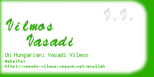 vilmos vasadi business card